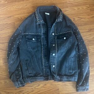 POL studded jean jacket